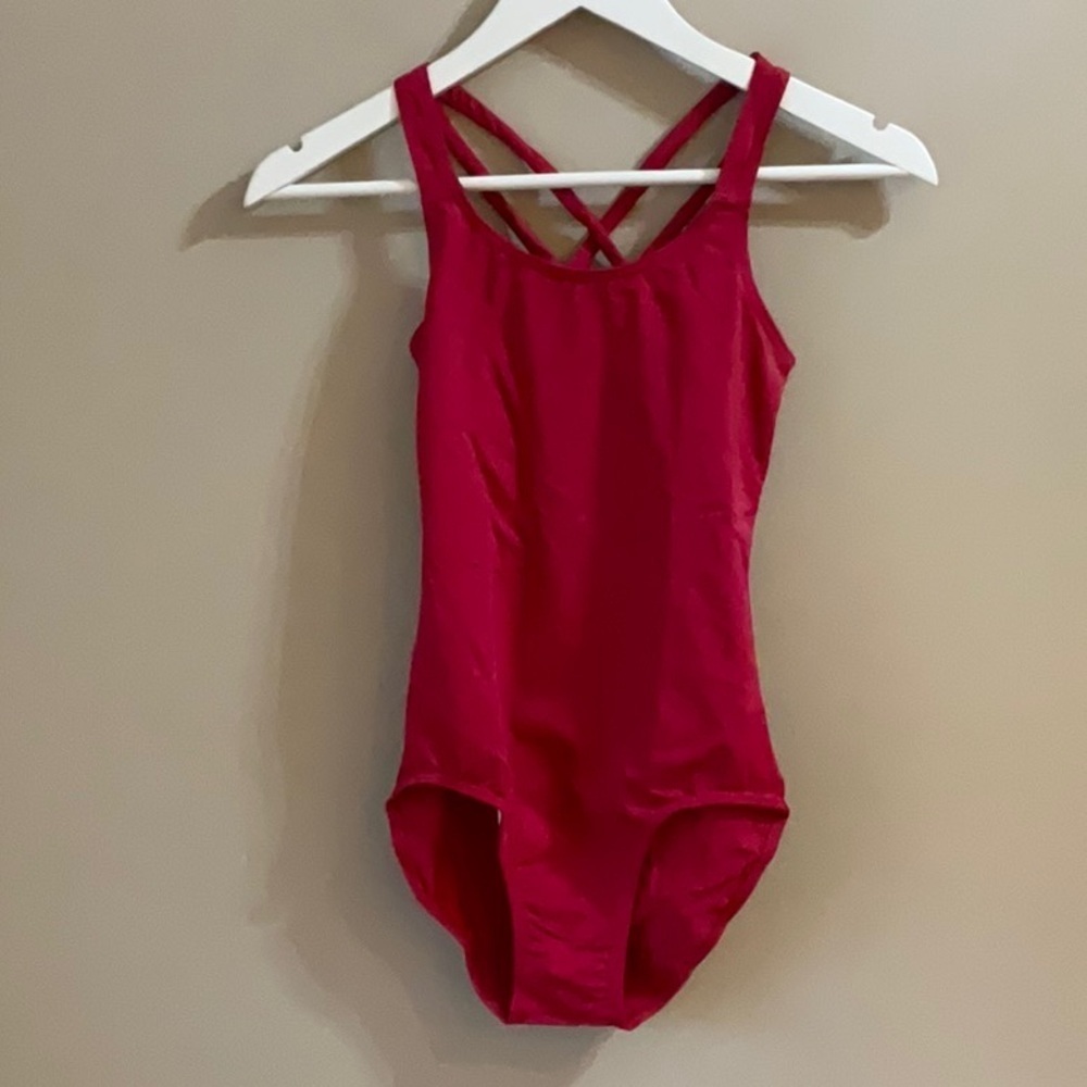 Weissman X-Back Camisole Leotard scarlet